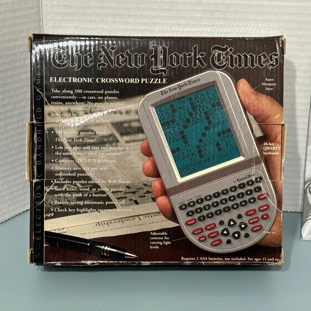 Excalibur The New York Times Touch Screen Crossword Puzzle Handheld Game - Works - Picture 8 of 9